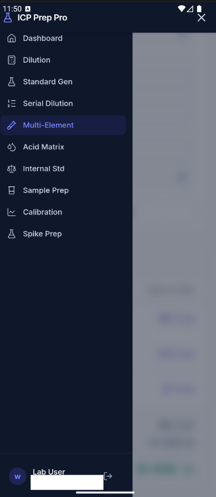 ICP Prep Pro Menu